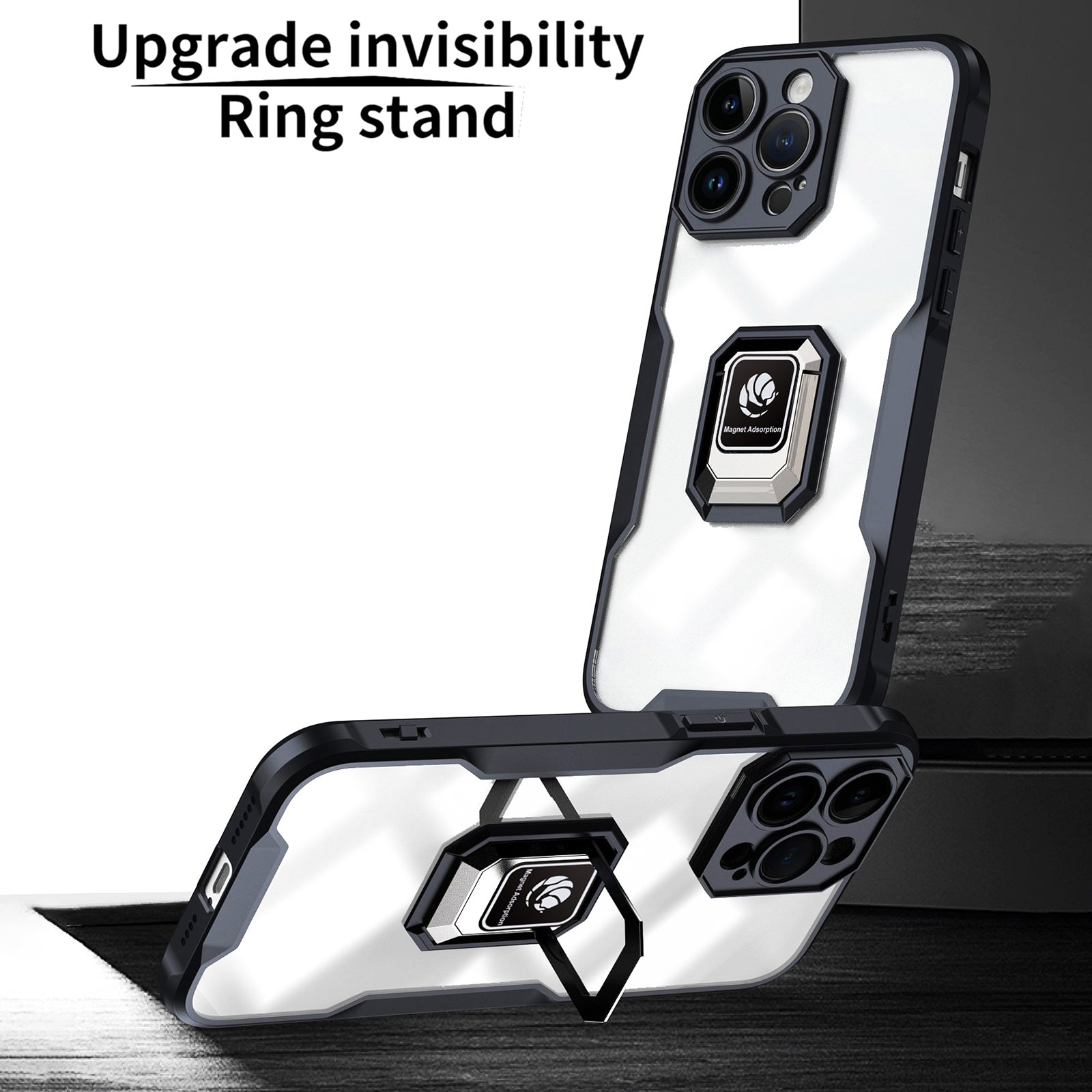 For iPhone 12 Pro 6.1 inch Anti-scratch Phone Case Ring Kickstand Shockproof Magnetic Mobile Phone Cover For iPhone 12 Pro 6.1 inch Anti-scratch Phone Case Ring Kickstand Shockproof Magnetic Mobile Phone Cover